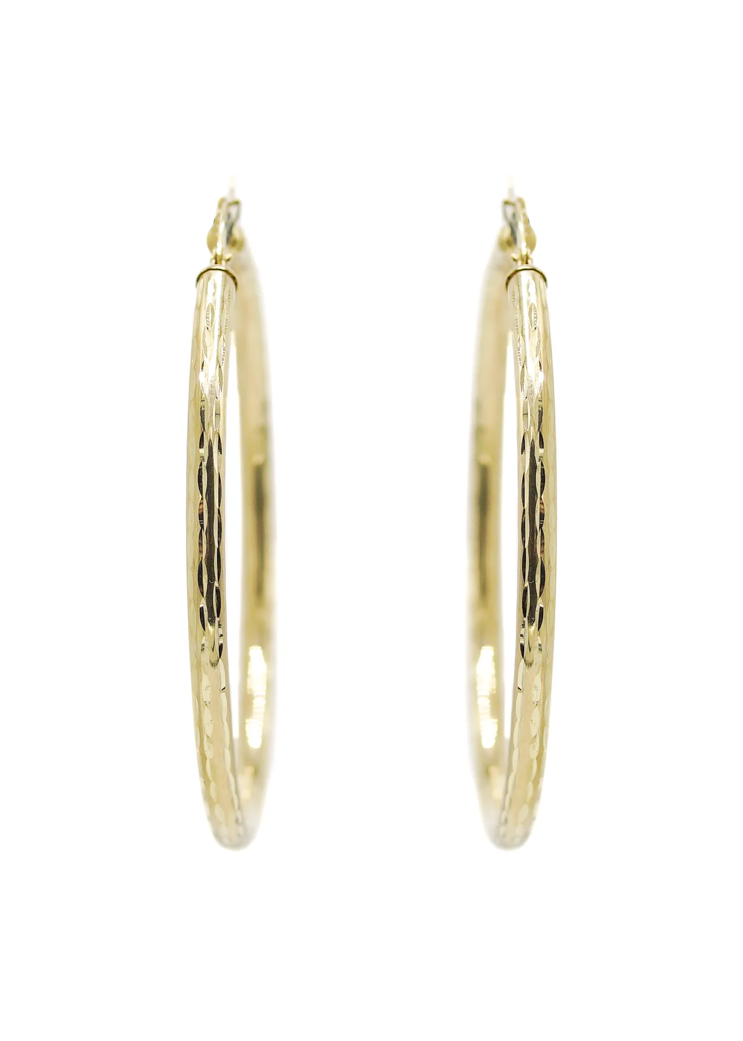 10K Womens Gold Hoop Earrings | Customizable Size