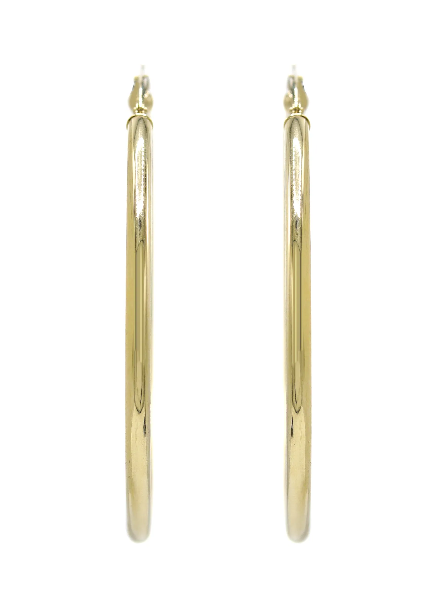 10K Womens Gold Hoop Earrings | Customizable Size