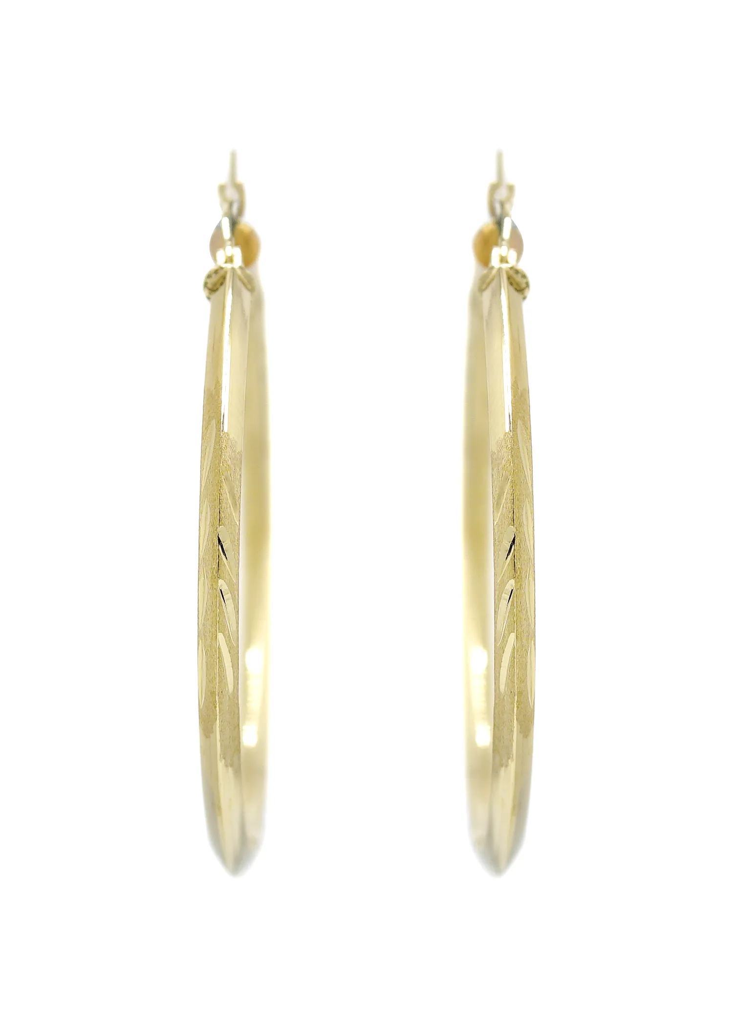 10K Womens Gold Hoop Earrings | Customizable Size