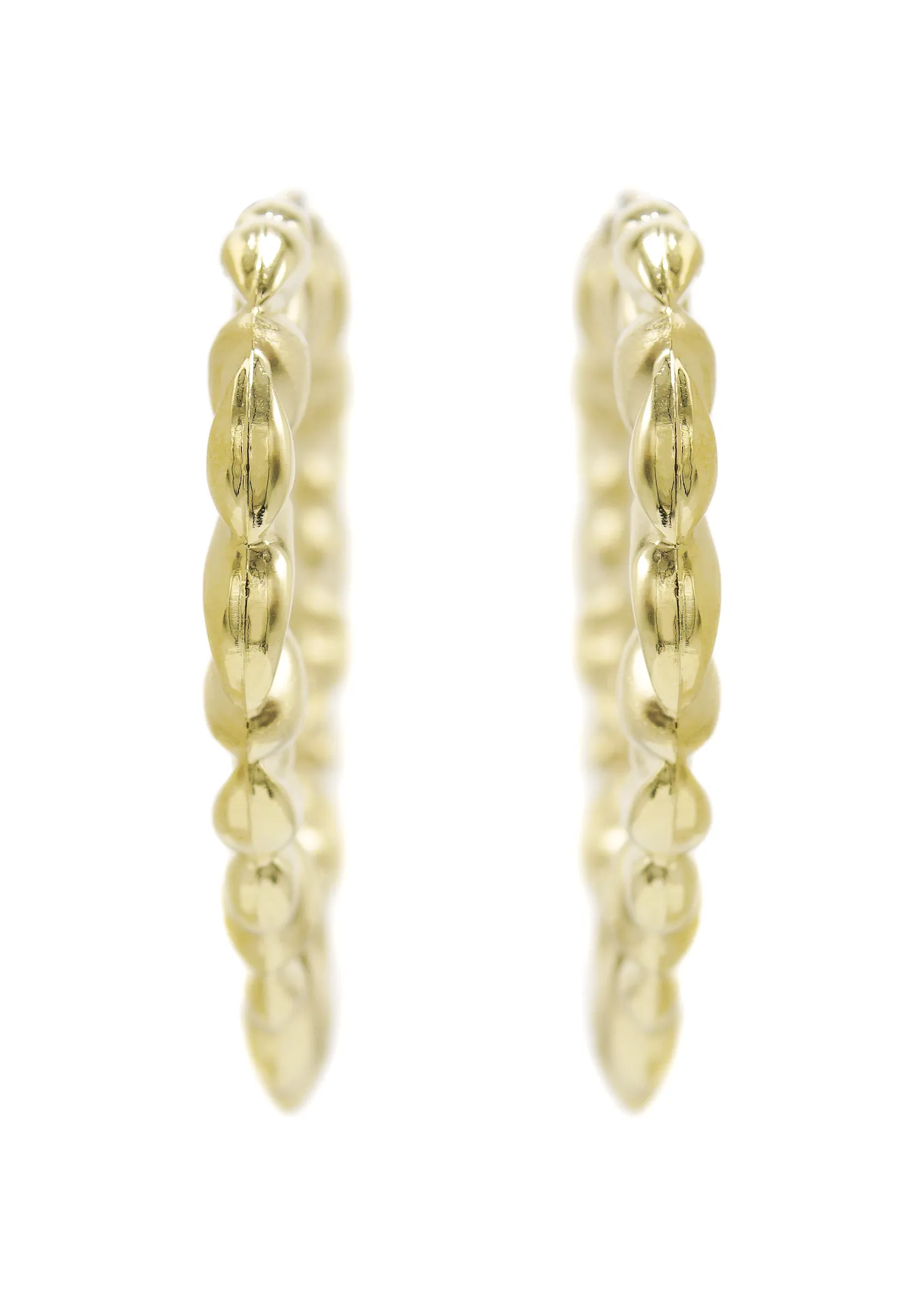 10K Womens Gold Hoop Earrings | Customizable Size