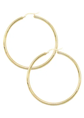 10K Womens Gold Hoop Earrings | Customizable Size