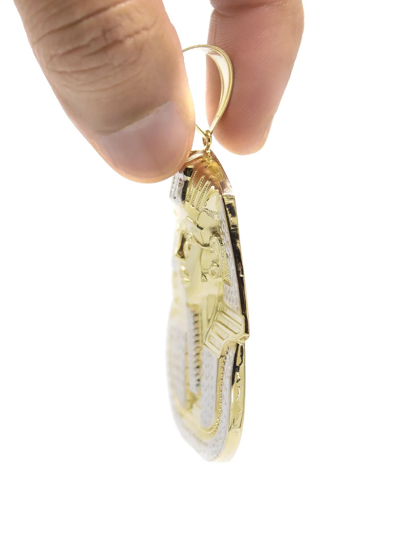 10K Yellow Gold Pharaoh Pendant | Customizable Size