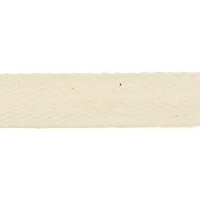 1/2" Cotton Twill Tape - Ivory