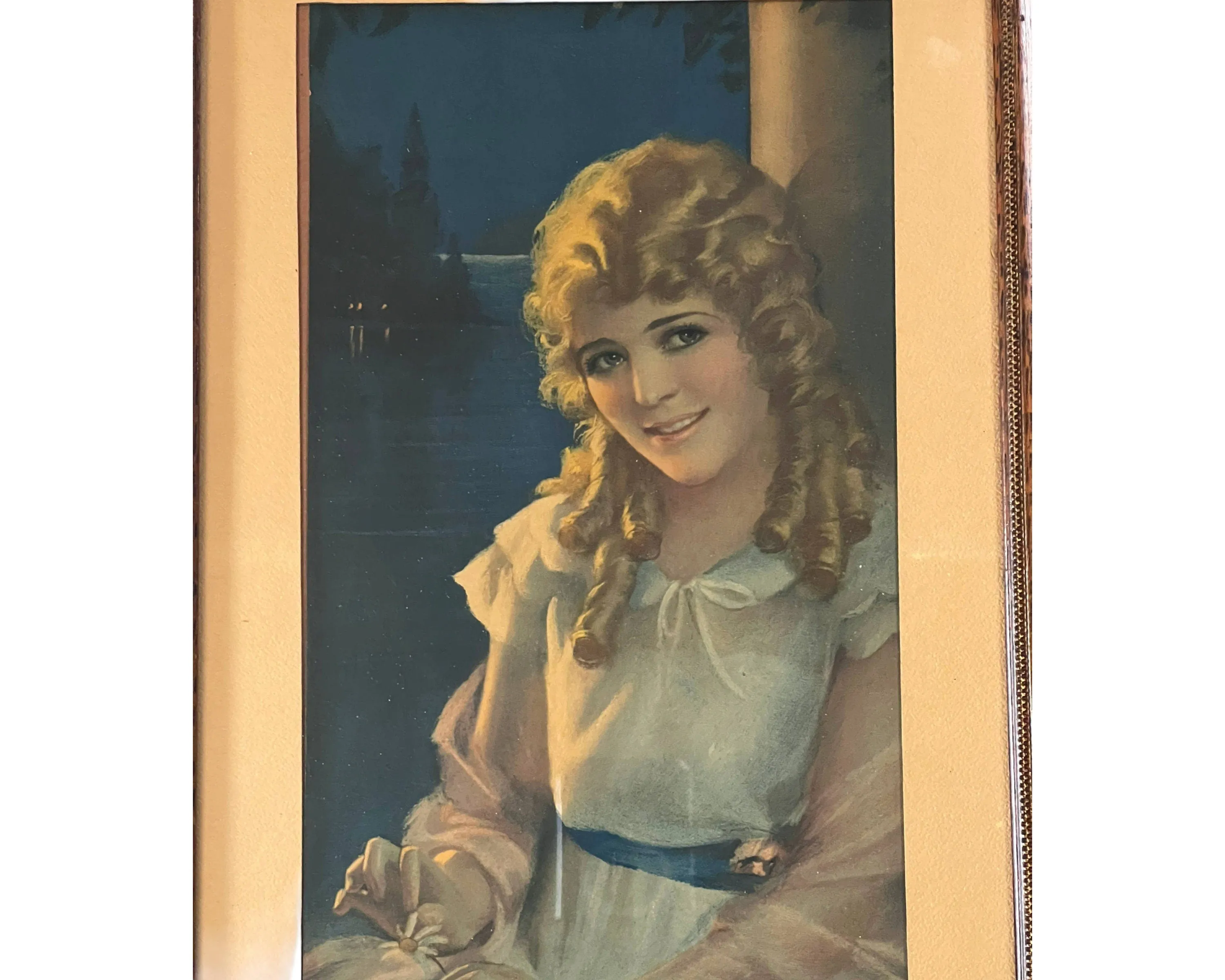 1923 Antique Mary Pickford Print by Gene Pressler for Pompeian Beauty Products