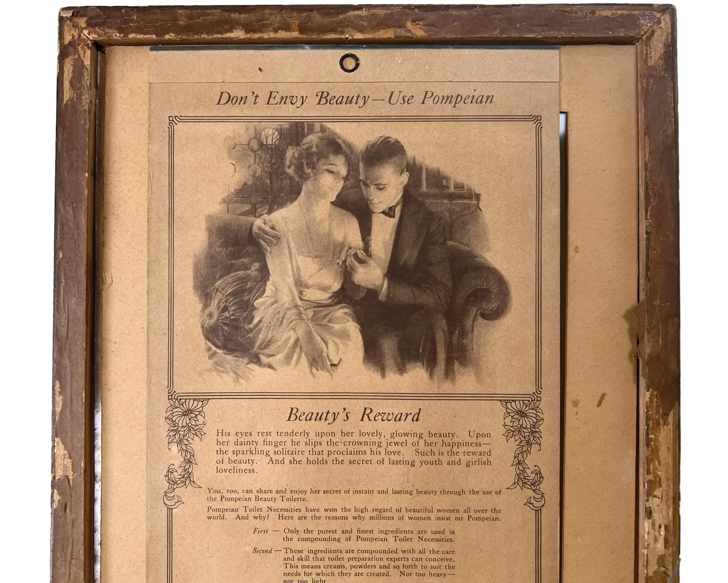 1923 Antique Mary Pickford Print by Gene Pressler for Pompeian Beauty Products