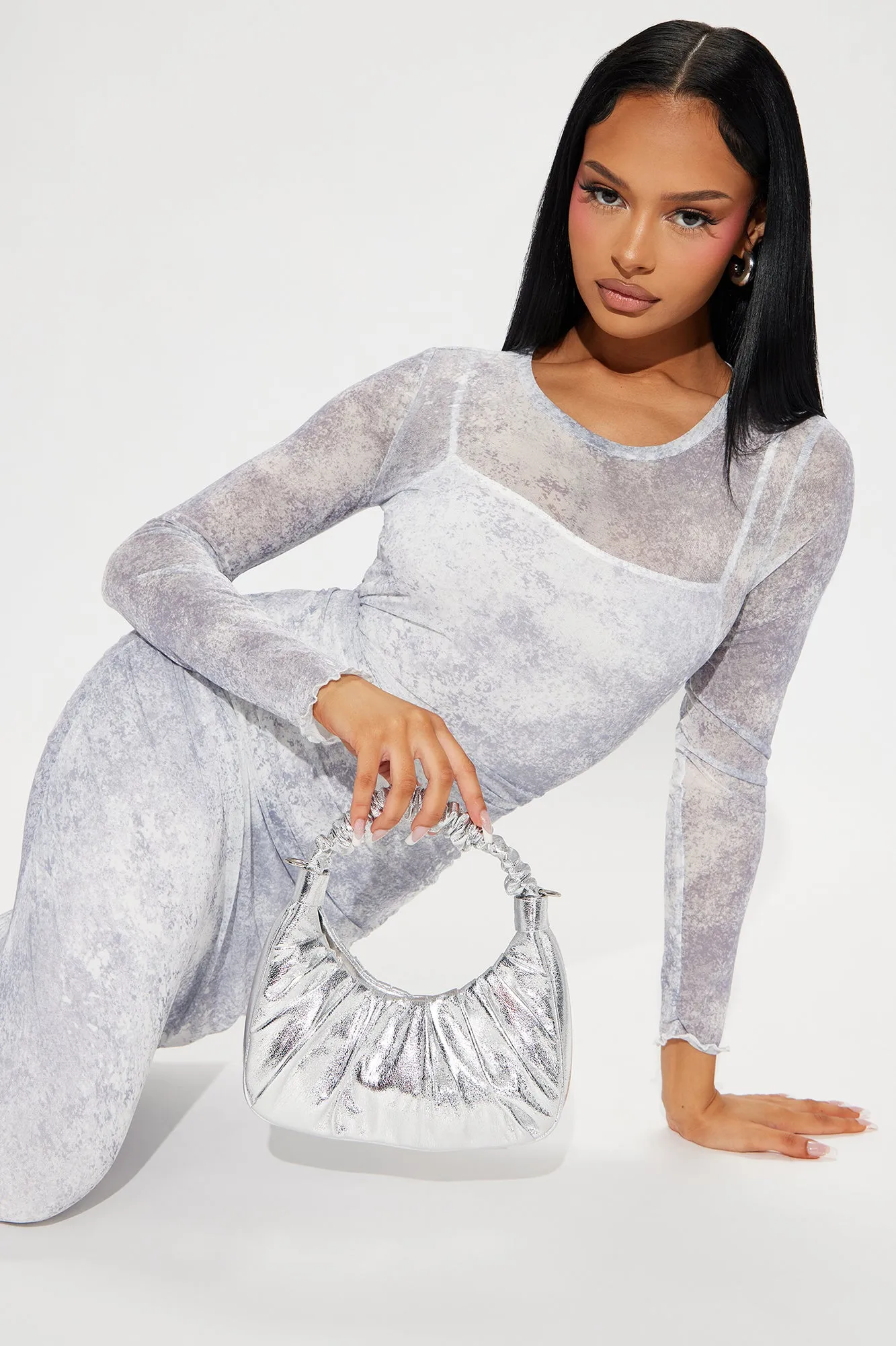 2000s Babe Shoulder Bag - Silver