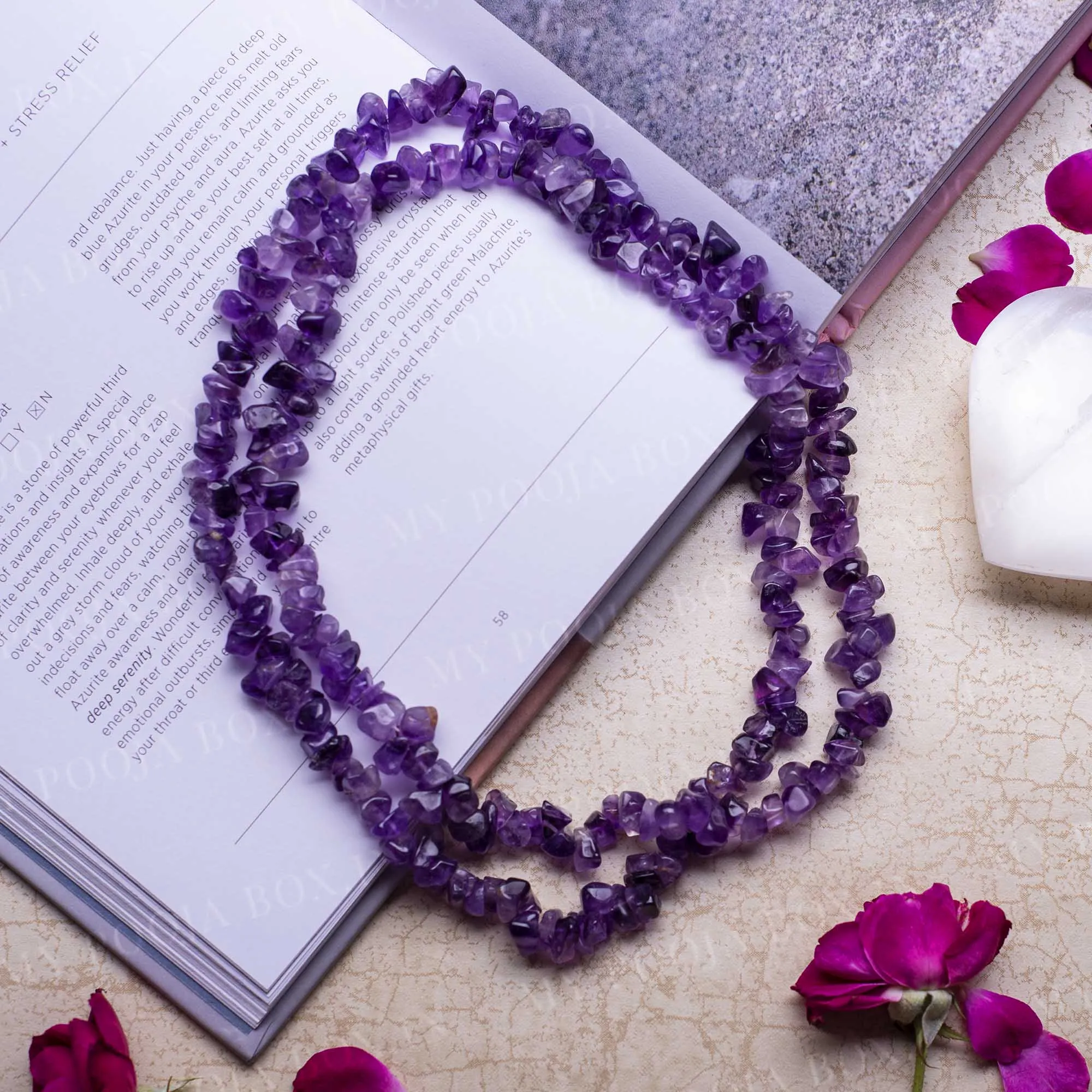 Amethyst Crystal Healing Natural Stone Mala | The Master Healer