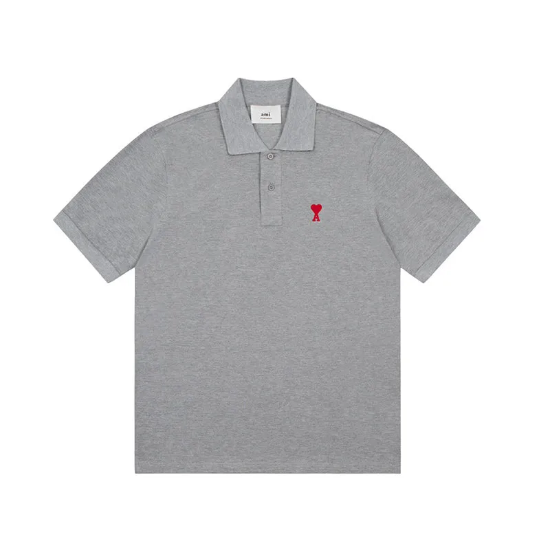 Ami De Coeur Polo Shirt Grey