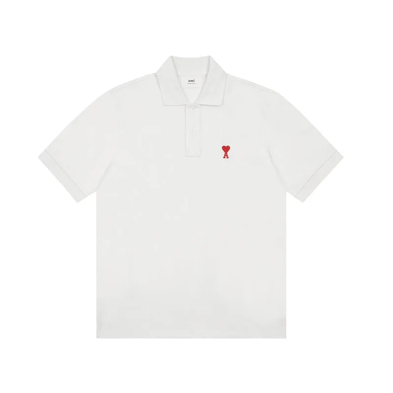 Ami De Coeur Polo Shirt White