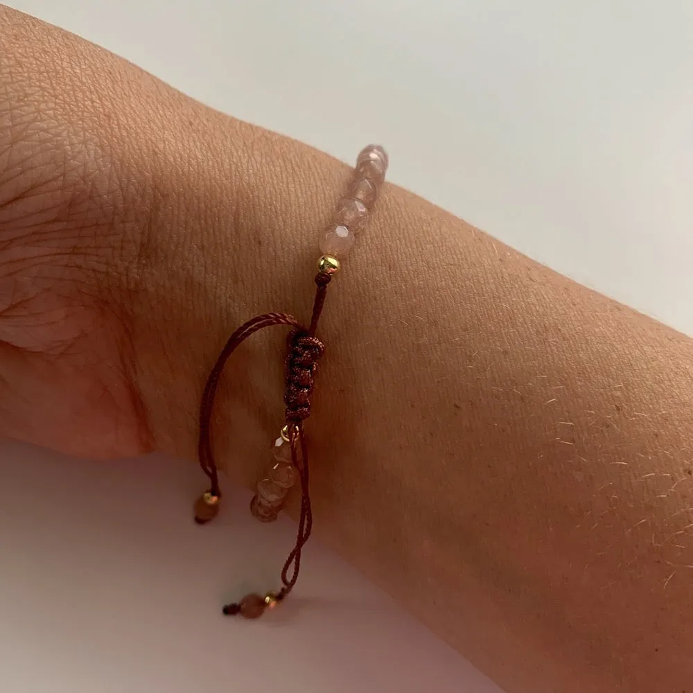 Armband 'Moonstone' (donker roze)