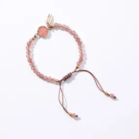 Armband 'Moonstone' (donker roze)