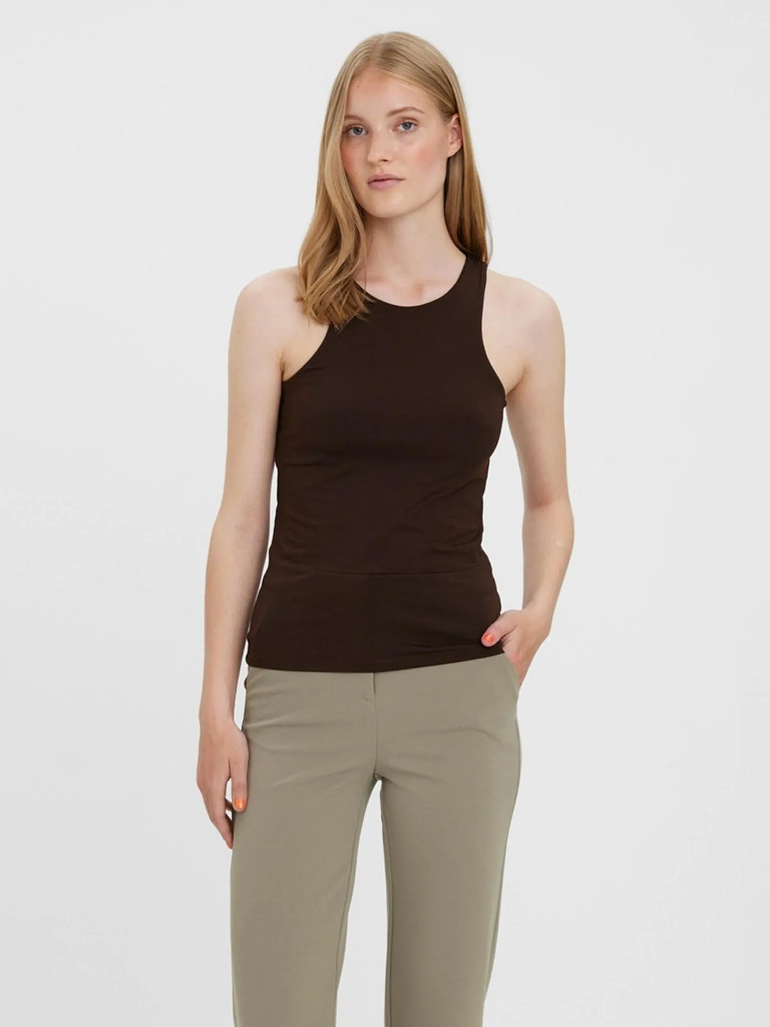 Bianca Tank Top - Coffee Bean