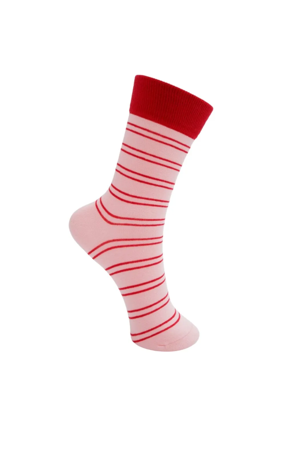 Black Colour - Bcenya Sock - Red Stripe