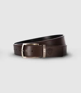 Ceinture ajustable avec gravure marron