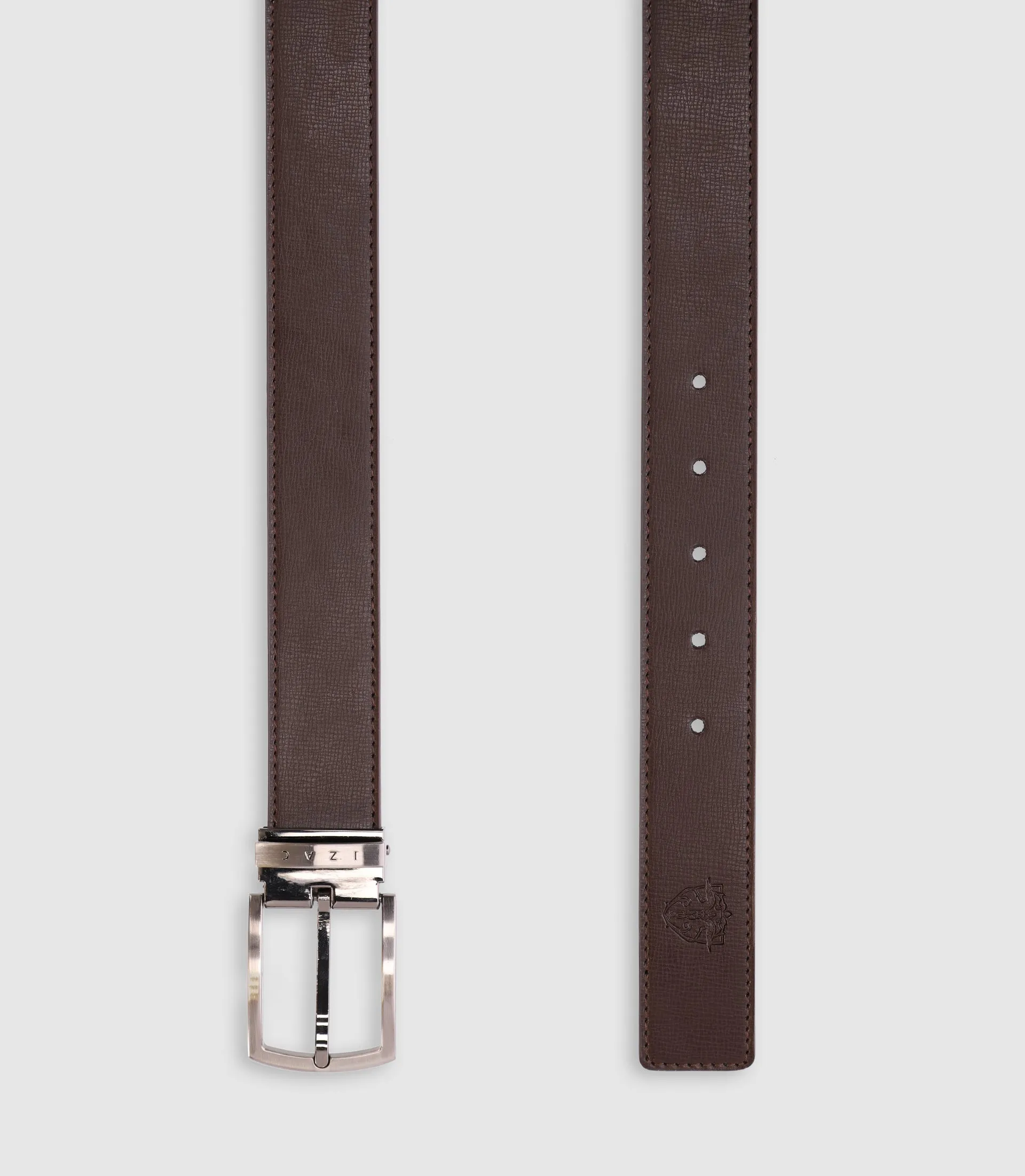 Ceinture ajustable avec gravure marron