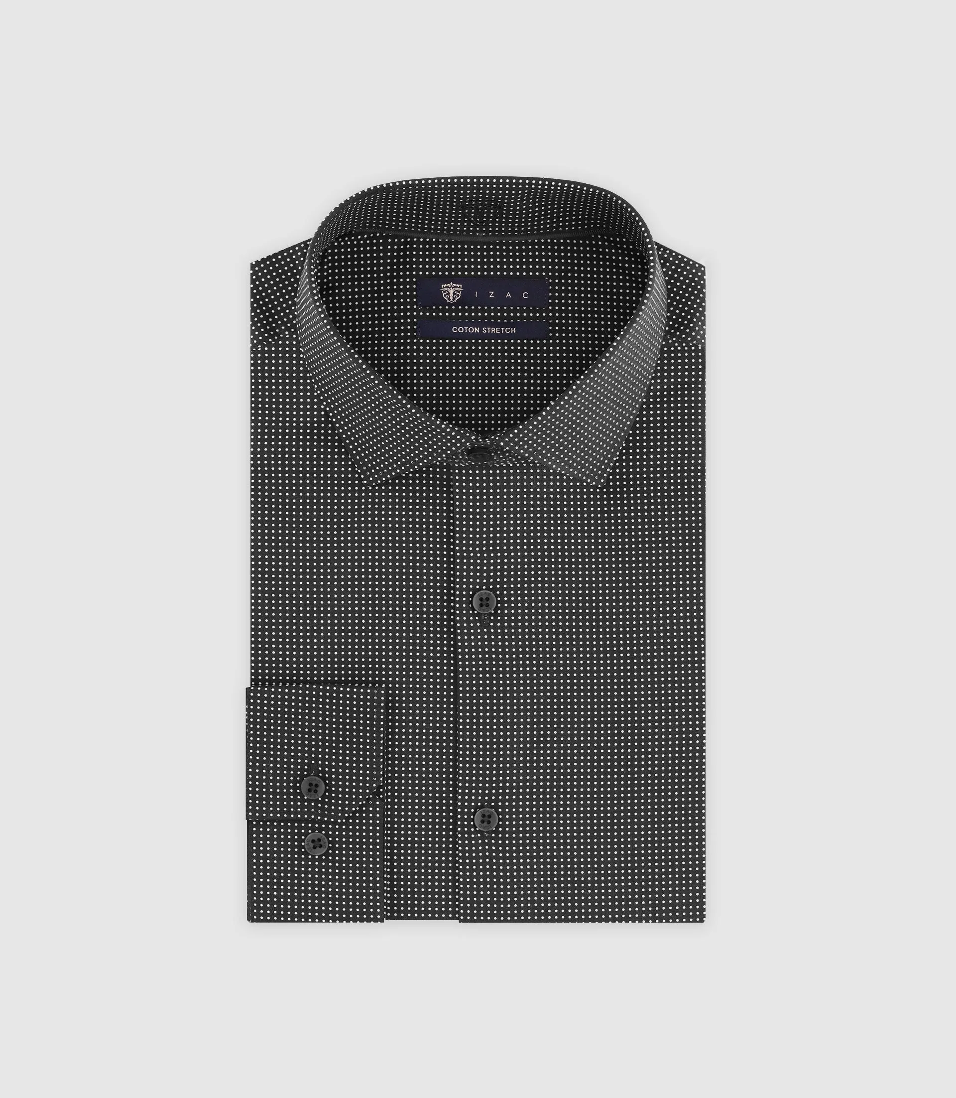 Chemise à pois noire