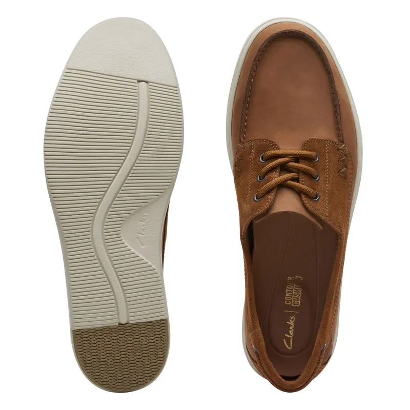 CLARKS | NAUTICOS HOMBRE | BRATTON BOAT DARK TAN NUBUCK | MARRÓN