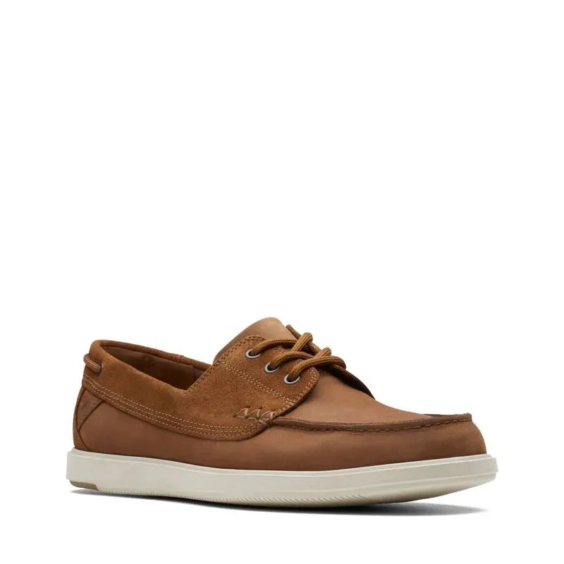 CLARKS | NAUTICOS HOMBRE | BRATTON BOAT DARK TAN NUBUCK | MARRÓN