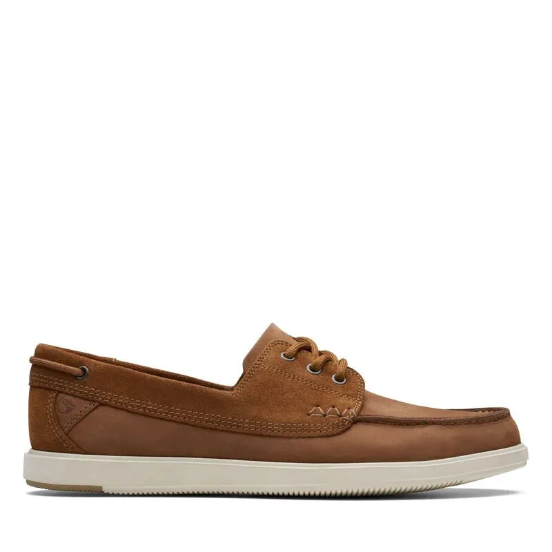 CLARKS | NAUTICOS HOMBRE | BRATTON BOAT DARK TAN NUBUCK | MARRÓN