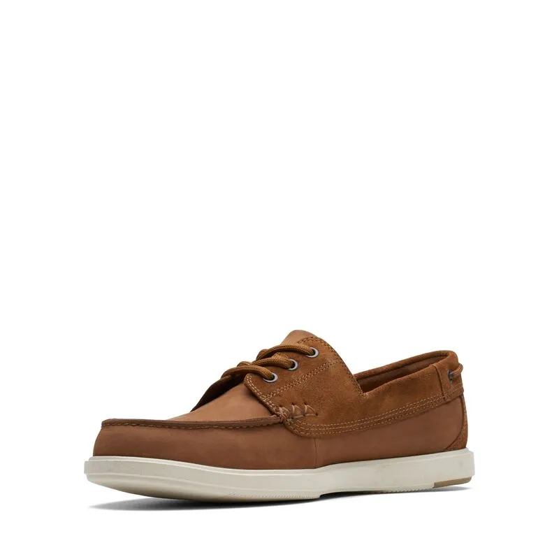 CLARKS | NAUTICOS HOMBRE | BRATTON BOAT DARK TAN NUBUCK | MARRÓN