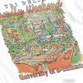 Delta Delta Delta Golf Club Family Weekend T-Shirt Design