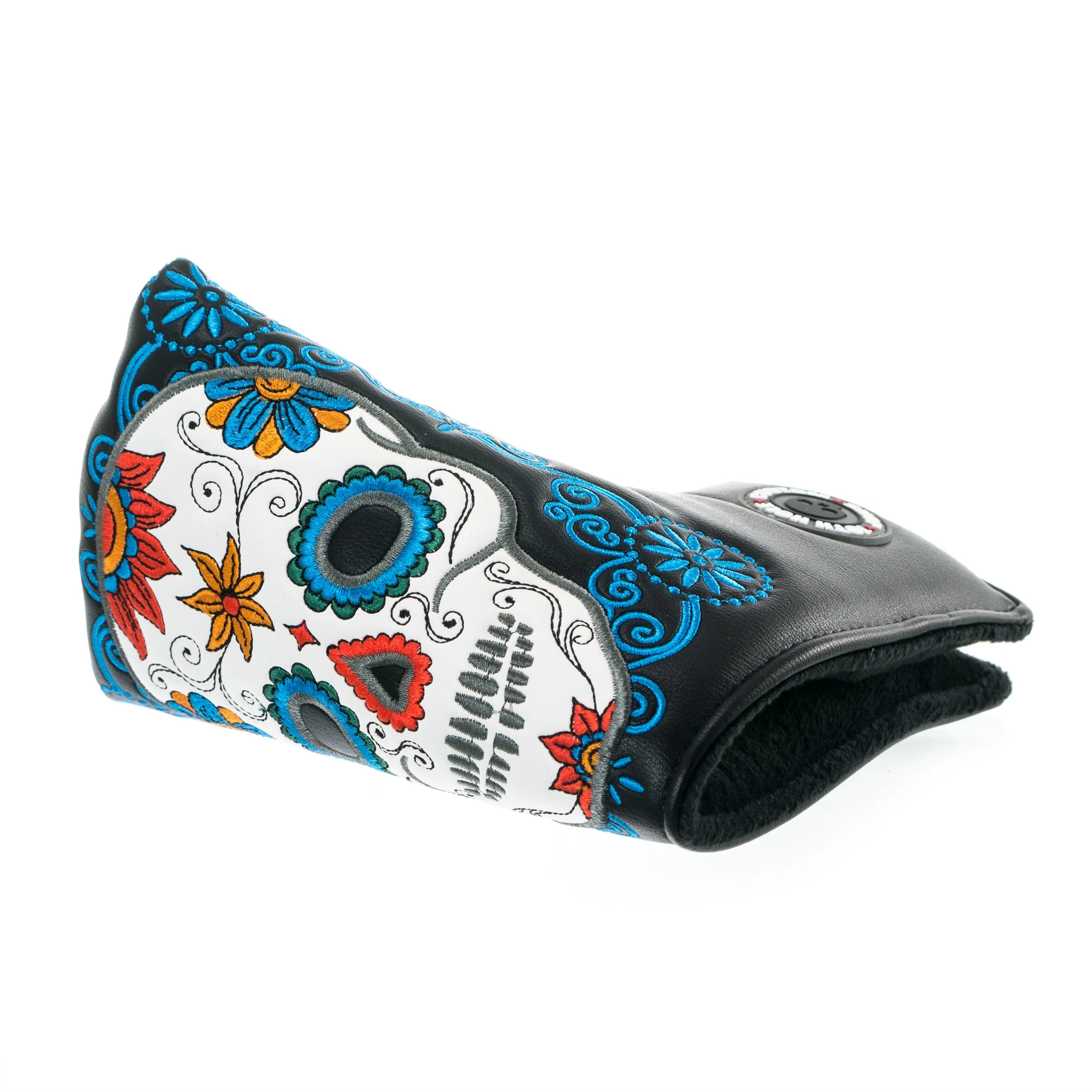 Dia de los Muertos Sugar Skull Blade and Mid Mallet Putter Headcover, Black