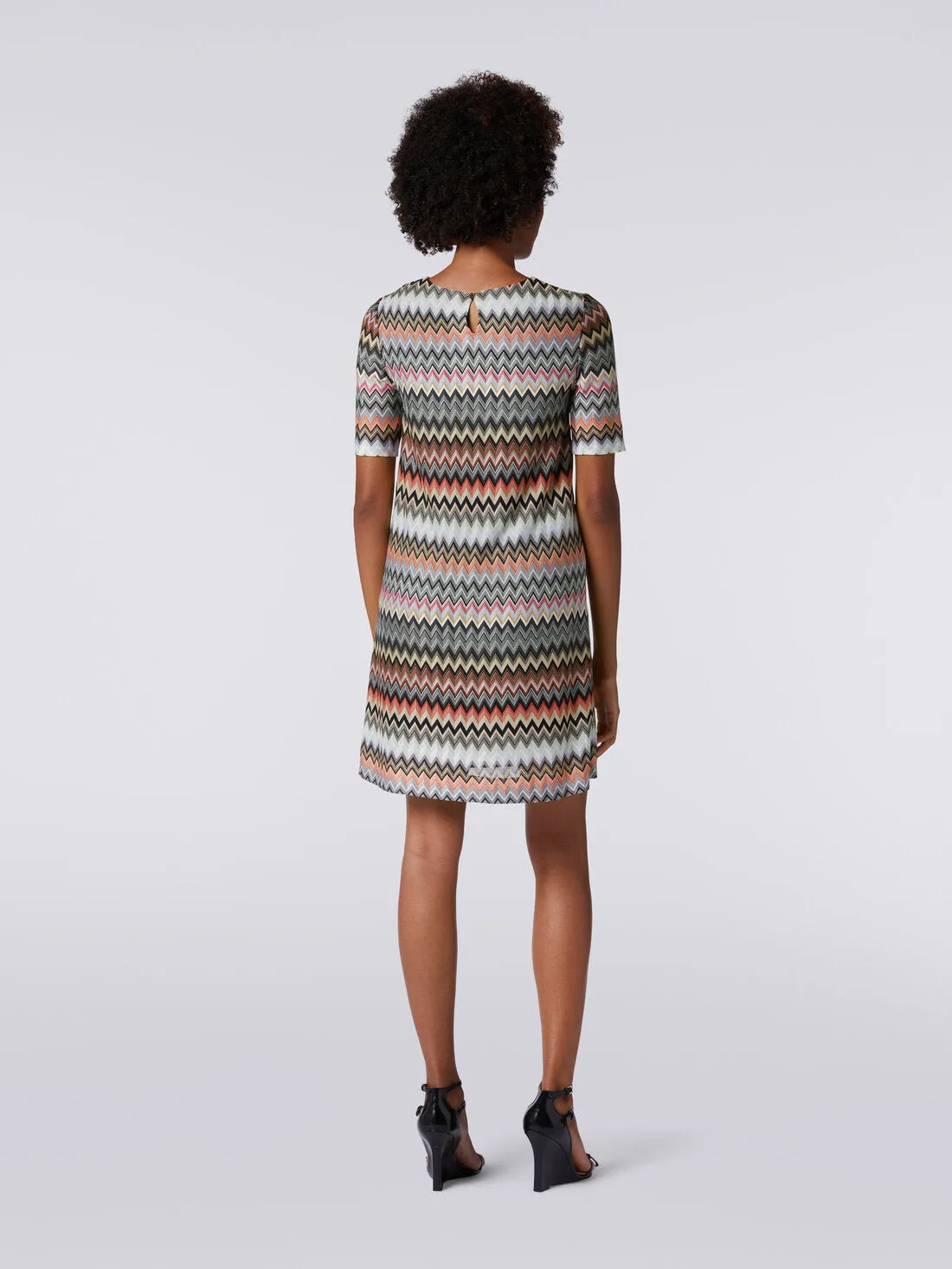 DS24SG29 Zigzag short sleeve dress