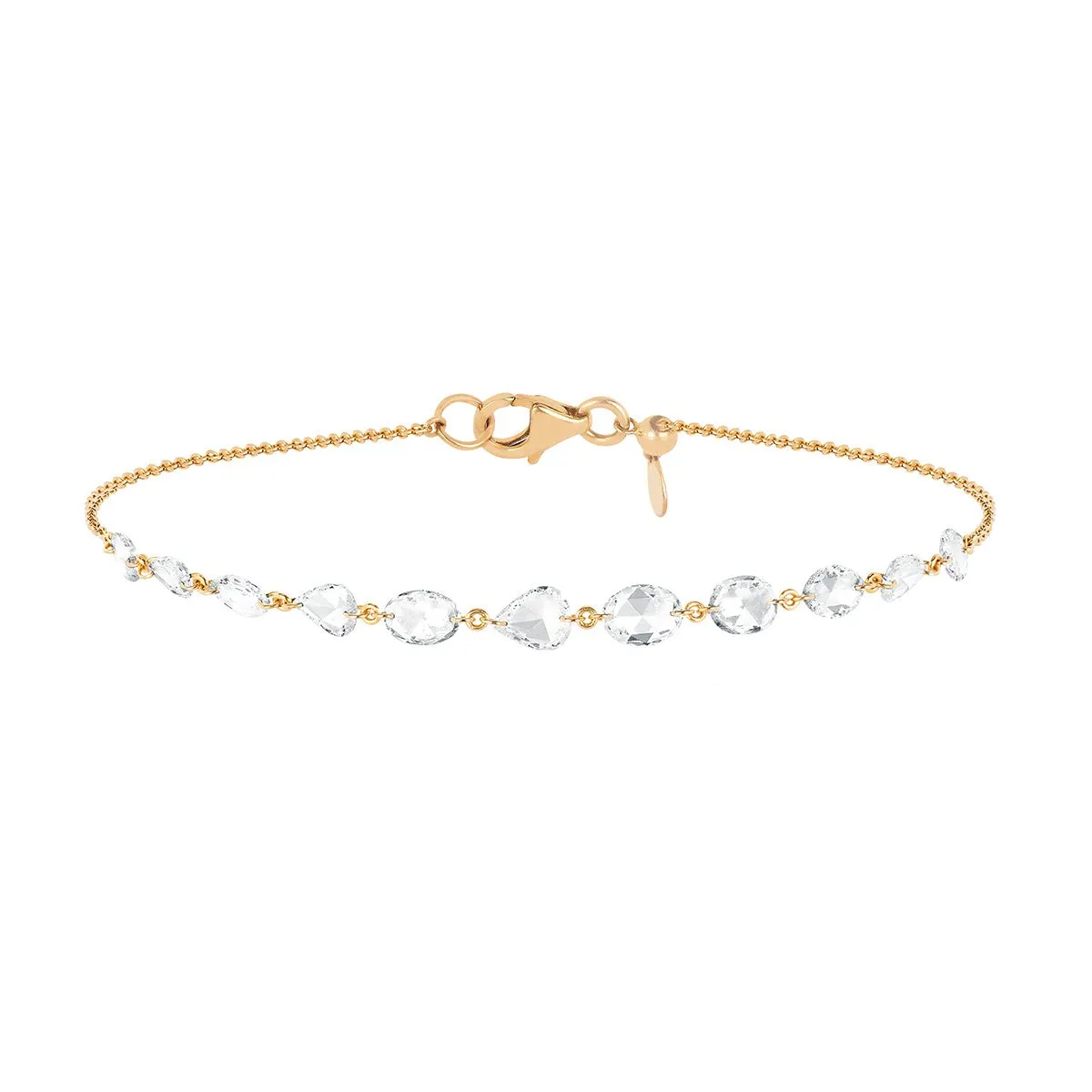 Eau de Rose Cut Multi Shape Diamond Bracelet