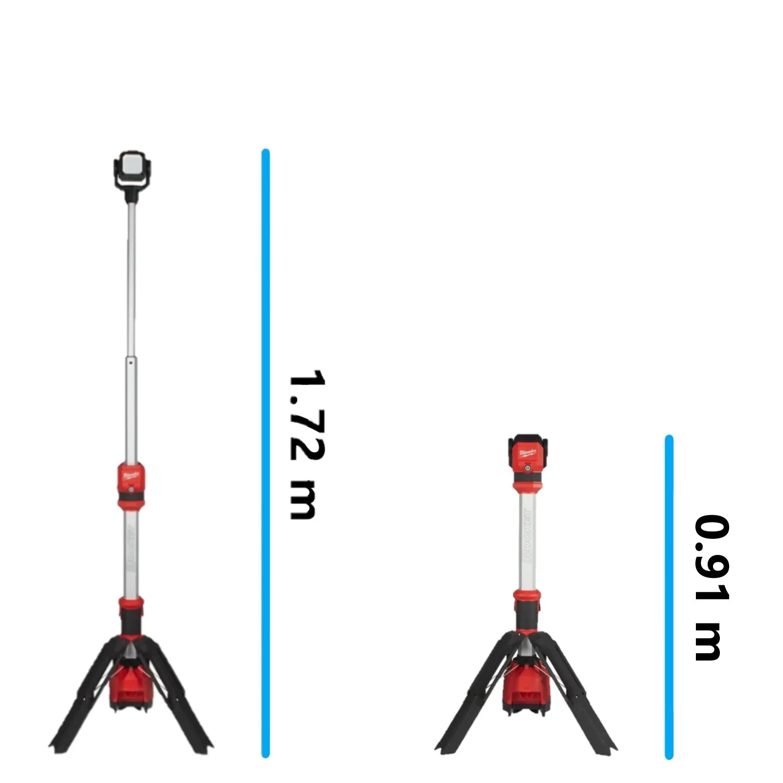 Faro LED con treppiede allungabile fino a 1.72m 1400 lumen a batteria M12 MILWAUKEE SAL-0