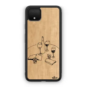 Google Pixel 6, 6Pro, 5A Wooden Case - Table Top Design | Maple Wood |Lightweight, Hand Crafted, Carved Phone Case