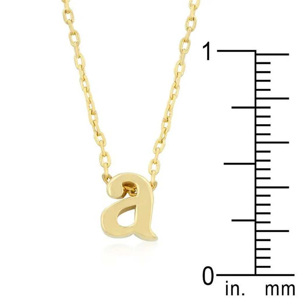 Initial A Gold Pendant