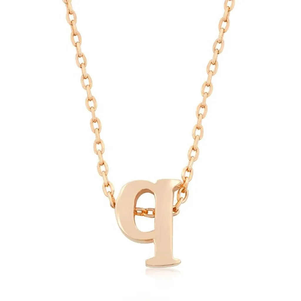 Initial Q Rose Gold Pendant