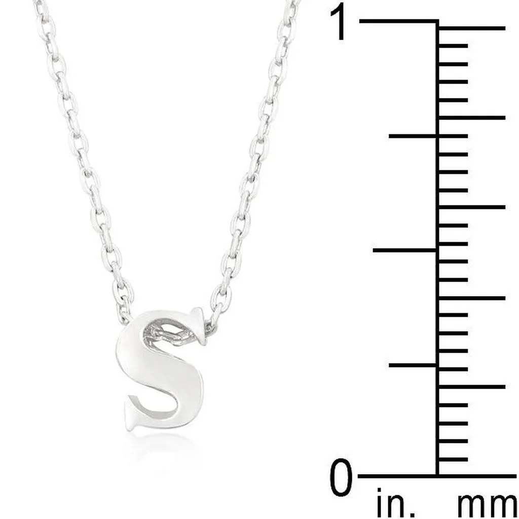 Initial S Silver Pendant