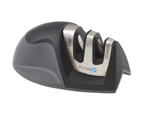 KitchenIQ 50009 Edge Grip 2 Stage Knife Sharpener, Black