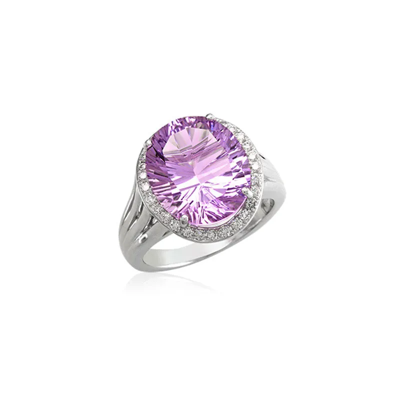 Lago Collection Rose de France and Diamond Ring