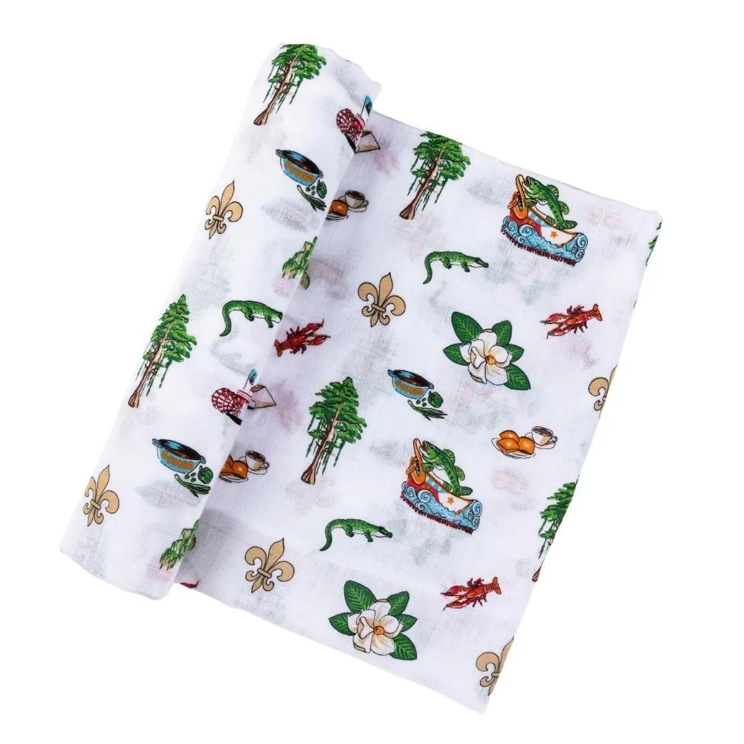 Louisiana Baby Muslin Swaddle Receiving Blanket