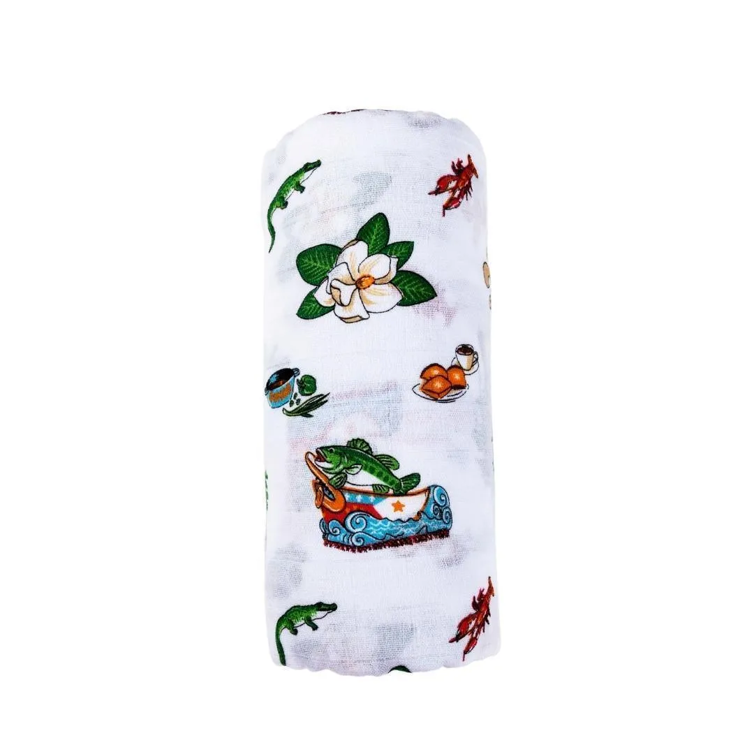 Louisiana Baby Muslin Swaddle Receiving Blanket