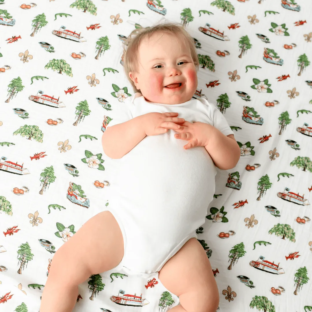 Louisiana Baby Muslin Swaddle Receiving Blanket