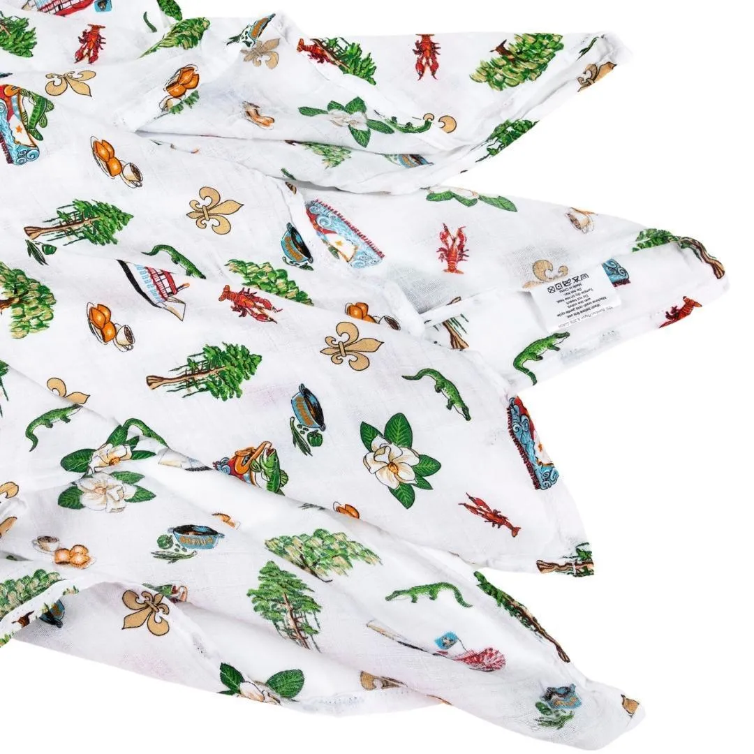 Louisiana Baby Muslin Swaddle Receiving Blanket