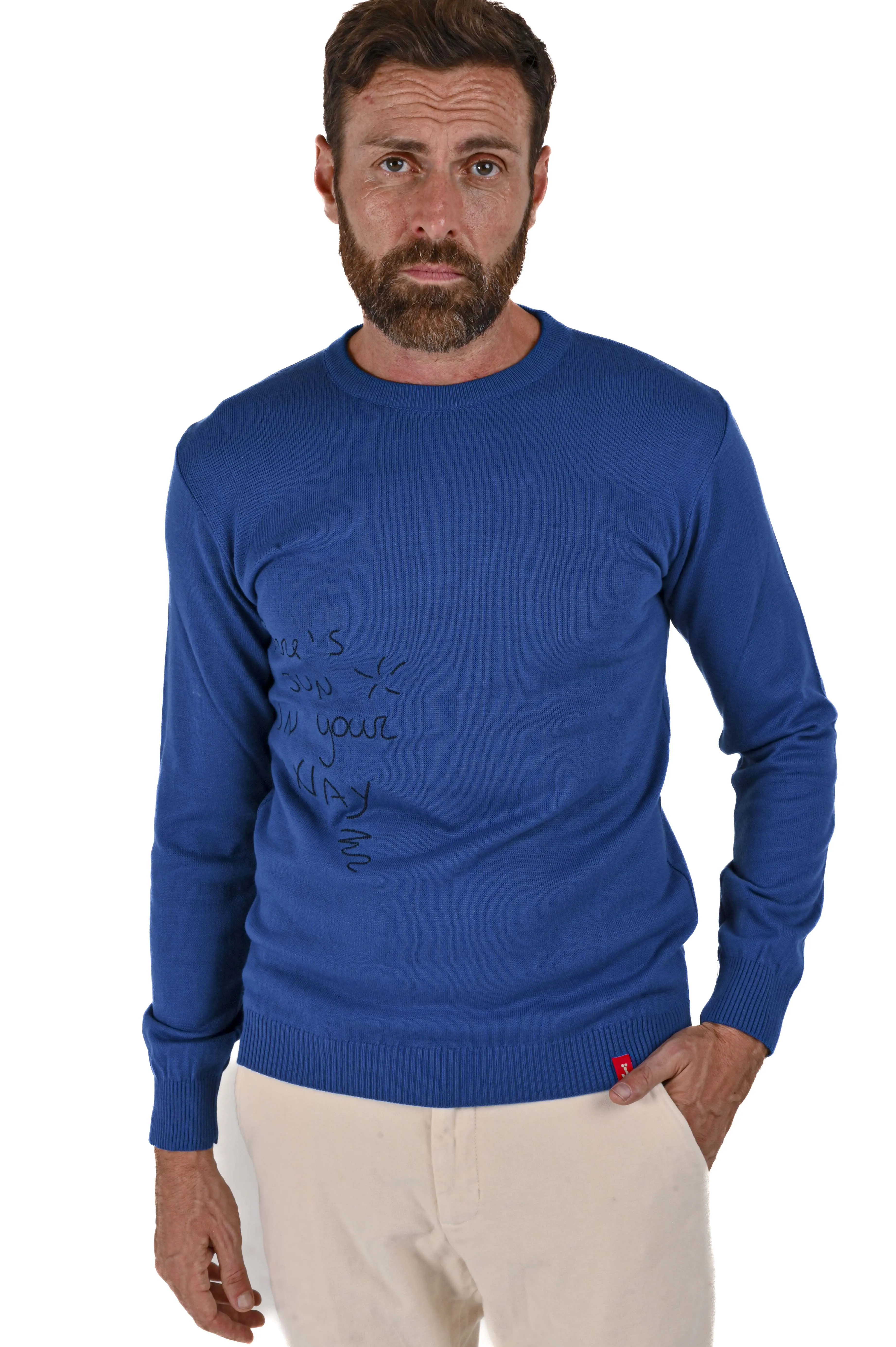 Maglione uomo con ricamo DM 2404 in vari colori - Displaj