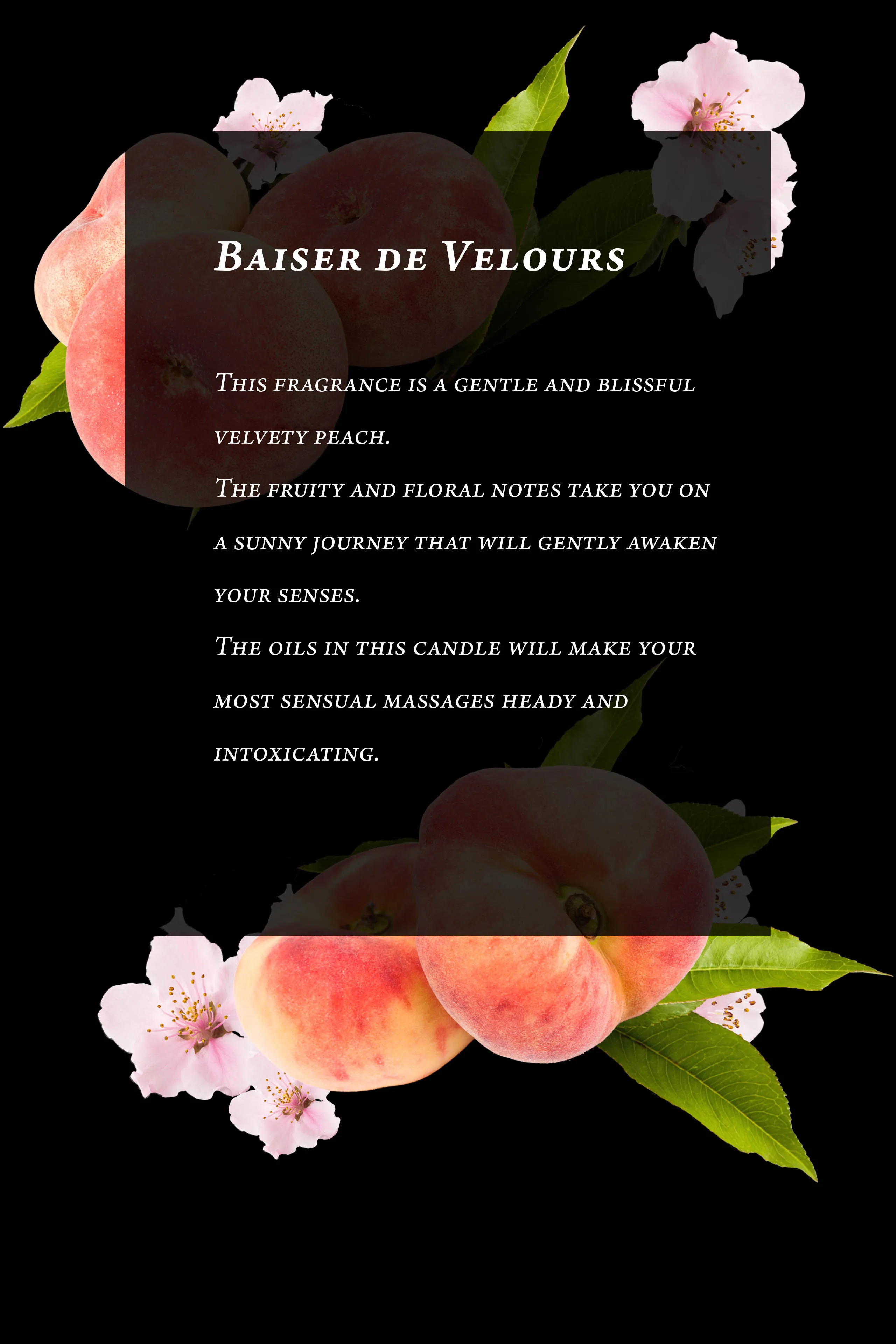 Massage Candle - Baiser de Velours - Vineyard peach