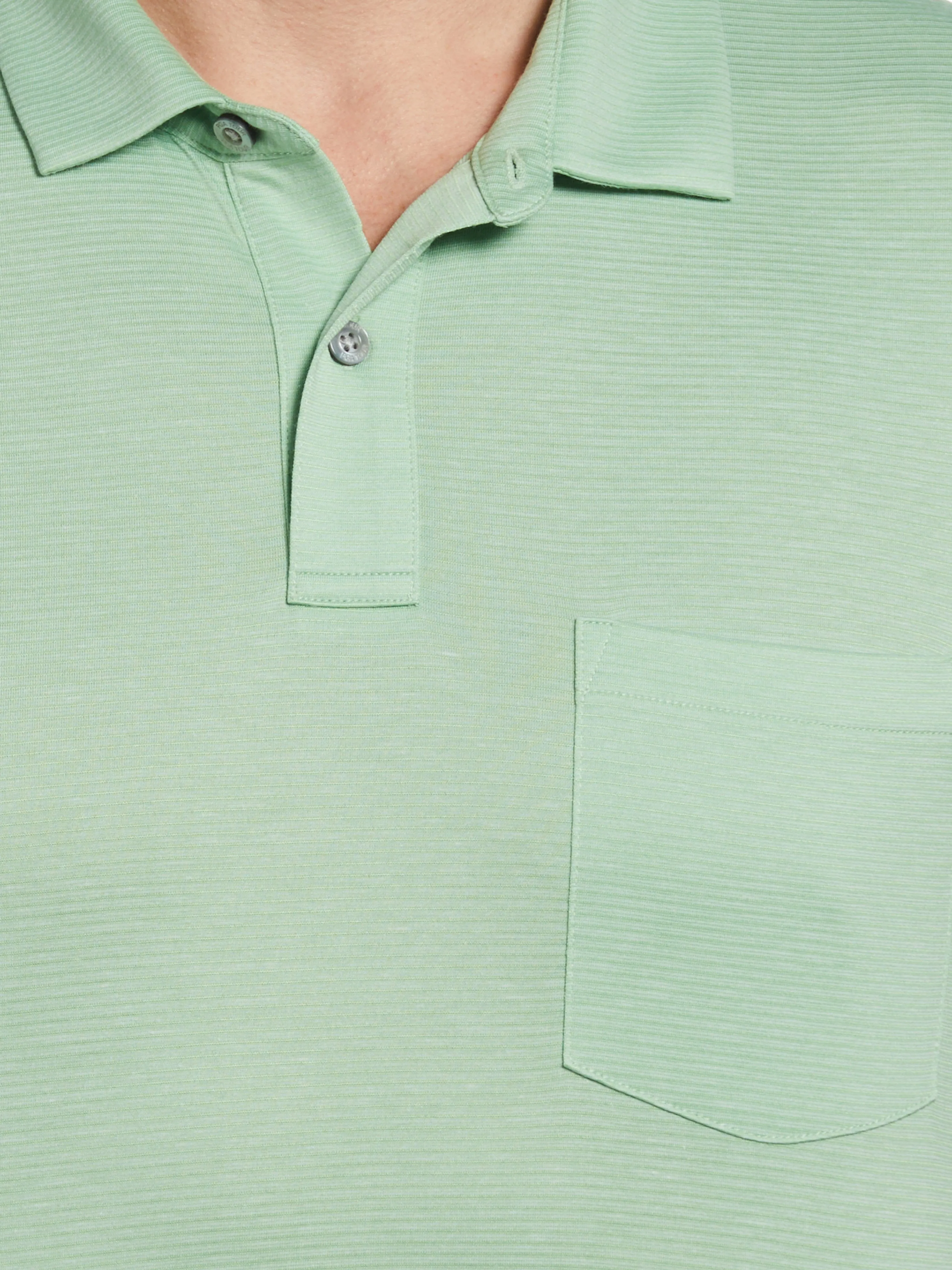 Men's Fine Line Eco Golf Polo with Pocket