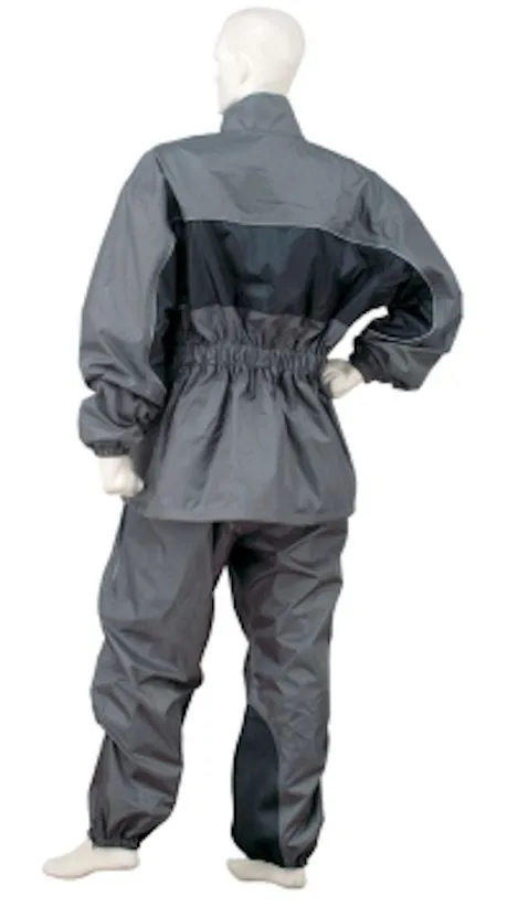 Mens REVOLUTION GEAR Grey 2-Tone Nylon Rainsuit