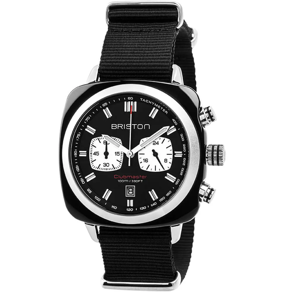 MONTRE BRISTON - CLUBMASTER SPORT ACÉTATE - NOIR