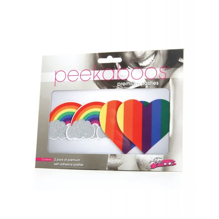 Peekaboos Pride Glitters Rainbows & Hearts