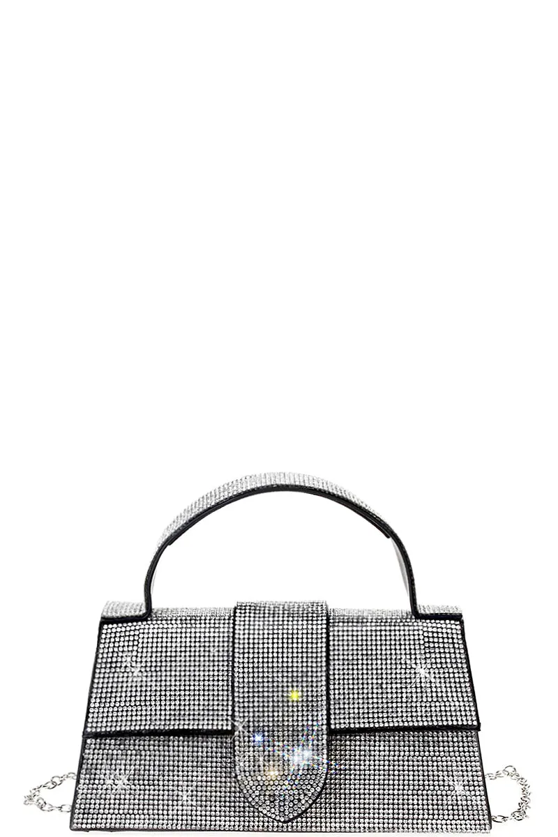 RHINESTONE ALLOVER CHIC DESIGN HANDLE BAG