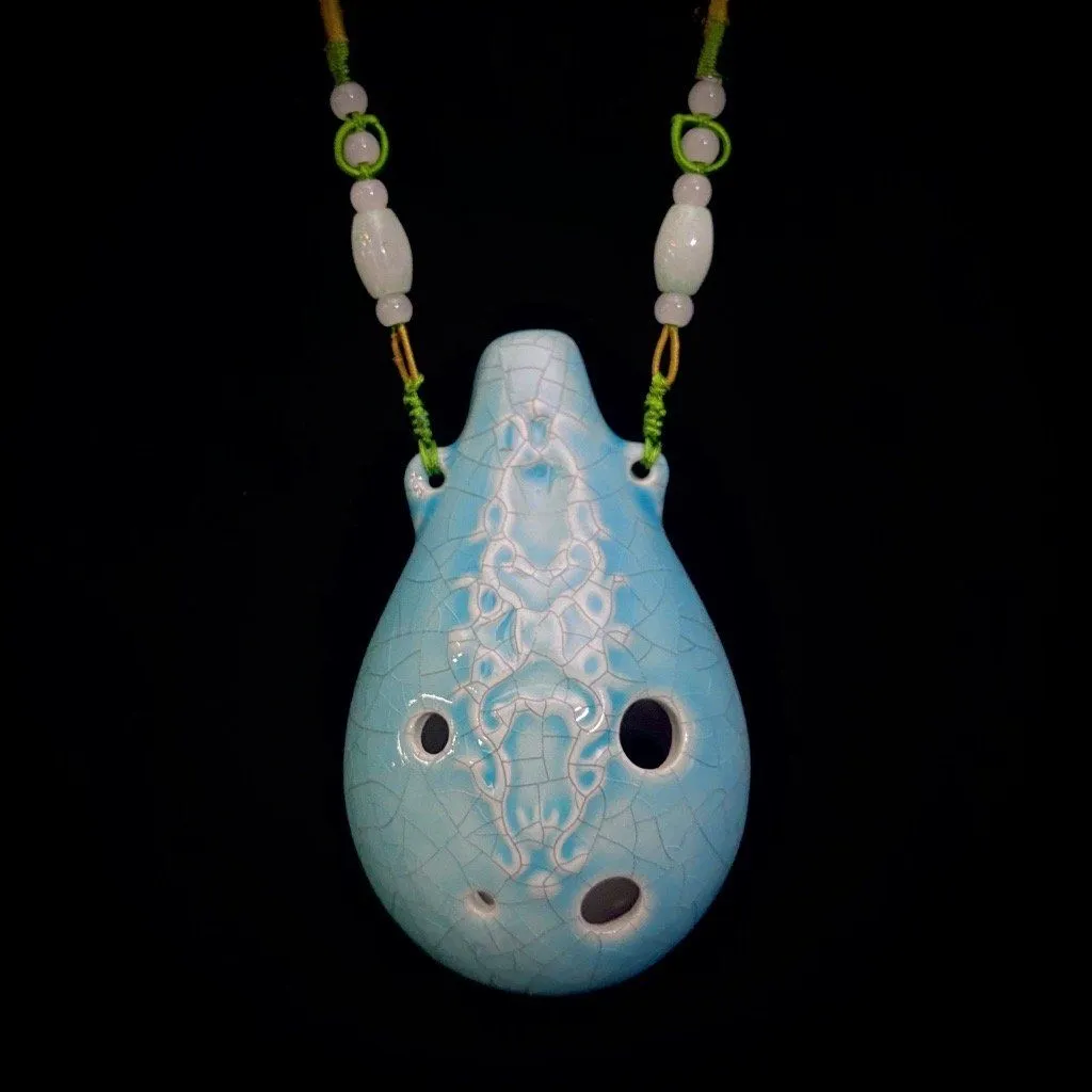 Scarab Ocarina Alto C Jade Crackle