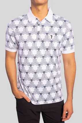 Tee Tiles Men's Polo | White