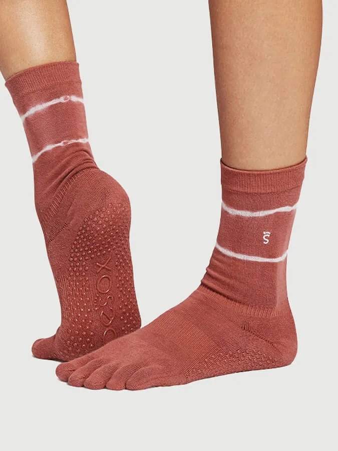 ToeSox Crew Full Toe Women's Yoga Grip Socks