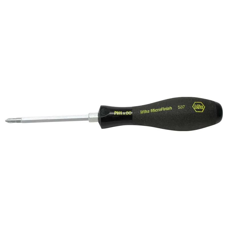 Wiha Microfinish Phillips Screwdriver Hex Blade Hex Bolster   PH1 x 80mm